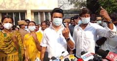 மு.க.ஸ்டாலின் குடும்பத்தினருடன் சென்று வாக்களிப்பு