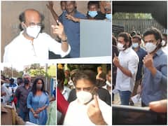 Tamil Nadu Assembly Elections: Rajinikanth, Kamal Haasan, Ajith Kumar, Suriya & Other Tamil Superstars Cast Votes; See Pics!