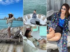 In Pics | Madhuri Dixit चा ग्लॅमरस अंदाज, मालदीवमध्ये कुटुंबासोबत धम्माल!