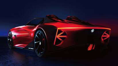 MG Cyberster Concept car getting released in shanghai auto show சைபர்ஸ்டெர் கான்செப்ட் கார்  இம்மாதம் வெளியிட எம்.ஜி நிறுவனம் முடிவு