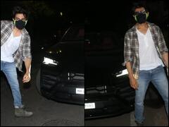 PICS: Kartik Aaryan Poses With His Rs 4.50 Cr Swanky New Lamborghini Urus, Touches Its 'Feet'