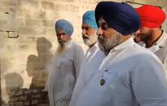 ਕਿਸਾਨਾਂ ਦੀਆਂ ਨੁਕਸਾਨੀਆਂ ਗਈਆਂ ਫ਼ਸਲਾਂ ਦਾ ਜਾਇਜ਼ਾ ਲੈਣ ਪੁੱਜੇ ਸੁਖਬੀਰ ਬਾਦਲ