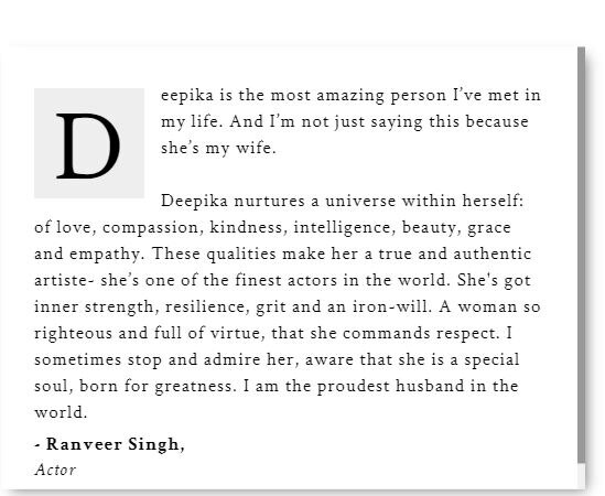 Deepika Padukone Launches Her Website, 'Proud Hubby' Ranveer Reveals Qualities Which Make Her 'Authentic Artist