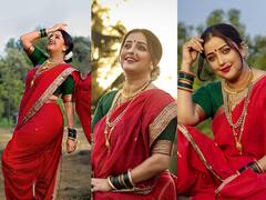 PHOTO : अण्णांच्या शेवंताचा हटके लूक; नऊवारी साडीत, नथीचा नखरा