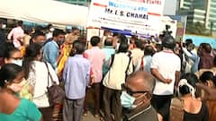 BKC Vaccination Centre : लसीचा साठा संपत असल्याचं समजल्यावर बीकेसी केंद्रावर मुंबईकरांची गर्दी