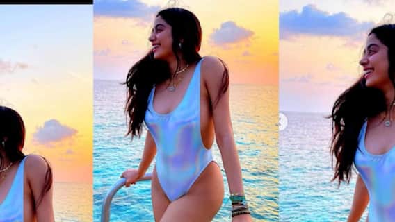 Janhvi Kapoor looks stunning in silver swimwear | Khabar Filmy Hai (09.04.2021)