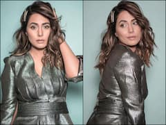 IN PICS | Hina Khan Sparkles In Her New Outfit; Looks Stunning In Nude Make-Up