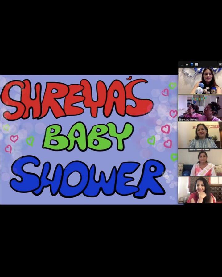 Months ahead of her delivery, the ‘Deewani Mastani’ singer got a surprise online baby shower party from her friends. She took to her Instagram and shared some unseen pictures from the occasion. (Image courtesy - @shreyaghoshal/Instagram)