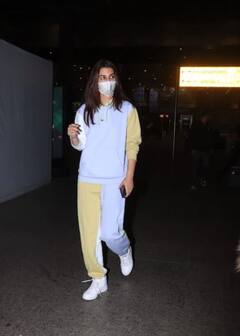 PHOTO : एअरपोर्टवर कृती सेननचा क्लासी अंदाज; कलरफुल ट्रॅकसूटमध्ये सिम्पल लूक