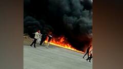 हिगोलीत मालवाहतूक करणाऱ्या ट्रकला आग; कनेरगाव-हिगोली रस्त्यावर दुर्घटना