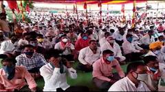 Pandharpur| मंगळवेढ्यात देवेंद्र फडणवीस यांच्या सभेत निर्बंधांची पायमल्ली; Social Distancingचा फज्जा