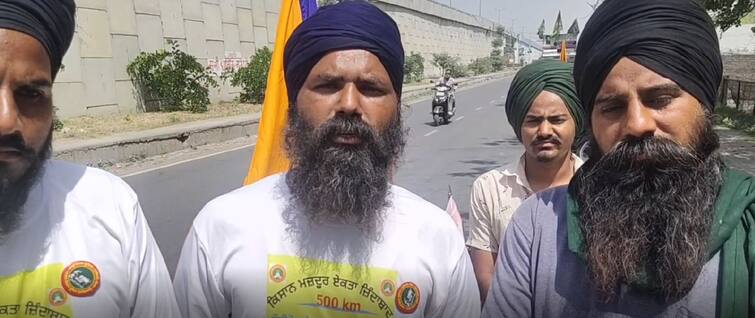 Farmers protest echoes Kartarpur corridor opening, 500 km walk ਕਿਸਾਨ ਅੰਦੋਲਨ 'ਚ ਕਰਤਾਰਪੁਰ ਲਾਂਘਾ ਖੋਲ੍ਹਣ ਦੀ ਗੂੰਜ, 500 ਕਿਲੋਮੀਟਰ ਦੀ ਪੈਦਲ ਦੌੜ