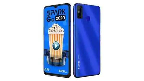 Tecno Spark Go 2020-  કિંમત- 6,999 રૂપિયા-   ફોનમાં 2જીબી રેમ તથા 32જીબી ઇનબિલ્ટ સ્ટૉરેજ છે. સ્ટૉરેજને માઇક્રોએસડી કાર્ડની મદદથી 256જીબી સુધી વધારી શકાય છે. આમાં એચડી+ડિસ્પ્લે આપવામાં આવી છે. સ્માર્ટફોનમાં 13 મેગાપિક્સલ પ્રાઇમરી કેમેરો તથા AI લેન્સ વાળો ડ્યૂલ રિયર કેમેરા છે, જ્યારે ફ્રન્ટ કેમેરા 8 મેગાપિક્સલનો છે. ફોનમાં 5000mAh બેટરી અને મીડિયાટેક હીલિયો એ20 ક્વૉડકૉર પ્રૉસેસર છે.