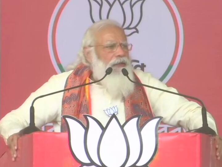 West Bengal Elections 2021 BJP Scored Century Bengal 4 Phases PM Modi In Bardhaman Ahead Of Phase-5 Polling 'BJP Has Scored Century In Bengal's 4 Phases,' Claims PM Modi In Bardhaman Ahead Of Phase-5 Polling
