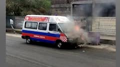 Ambulance taking Covid patients catches fire in Maharashtra's Amravati
