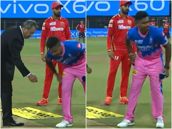 Ipl 2021 Sanju Samson Toss Coin Video When Samson Decides To Keep The Coin As Souvenir After Winning Toss On Ipl 14 Captaincy Debut