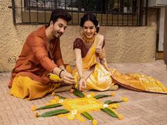 In Pics | गुढी पाडव्यानिमित्त अभिजीत खांडकेकरचं पत्नीसोबत खास फोटोशूट