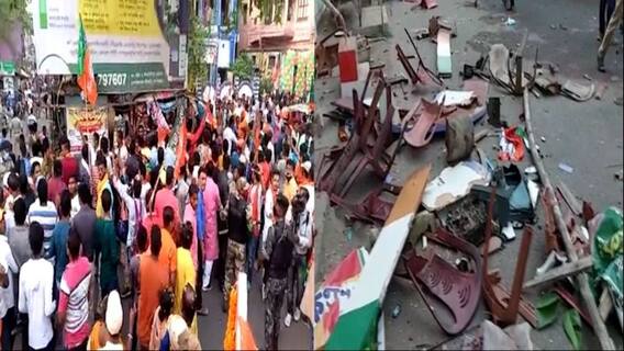 West Bengal Election 2021: বর্ধমানে TMC-এর পার্টি অফিস ভাঙচুরের অভিযোগ, প্রতিবাদে টায়ার জ্বালিয়ে বিক্ষোভ