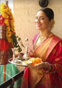 IN PICS: Ankita Lokhande Looks Drop-Dead-Gorgeous In A Traditional Nauvari Sari As She Celebrates Gudi Padwa