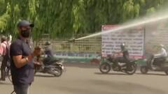 Bihar Corona Crisis: Sanitisation drive being carried out on roads in Patna