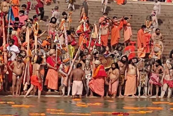 Mahakumbh 2021: ਨਿਰੰਜਨੀ ਅਖਾੜਾ ਦੇ ਸਾਧੂਆਂ ਦਾ ਤੀਜਾ ਸ਼ਾਹੀ ਇਸ਼ਨਾਨ ਅੱਜ