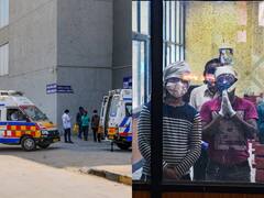 कोरोना का कहर: कहीं अस्पताल के बाहर दिखी एंबुलेंस की कतार तो कहीं श्मशान में बड़ी तादाद में लाए जा रहे शव