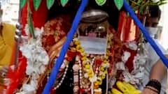 Etah: Maa Durga's idol with mask displayed to create awareness