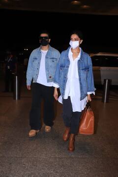Airport Diaries: Deepika- Ranveer Twin In Blue; Sara Ali Khan & Brother Ibrahim Return From Kashmir After Spending Vacation