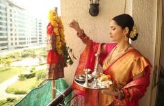 IN PICS: Ankita Lokhande Looks Drop-Dead-Gorgeous In A Traditional Nauvari Sari As She Celebrates Gudi Padwa