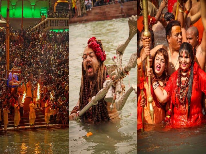 पवित्र नगरी हरिद्वार में चल रहे कुंभ में आज बैसाखी मेष संक्रांति के पावन अवसर पर तीसरा शाही स्नान किया जा रहा है. आज 13 अखाड़ों के साधु संत शाही स्नान कर रहे हैं.  गौरतलब है कि बैसाखी का स्नान चारों शाही स्नान और कुंभ के संयुक्त 11 स्नानों में सबसे ज्यादा महत्वपूर्ण माना जाता है. वहीं कोरोना संक्रमण के बीच इस साल बैशाखी पर यहां 6 लाख श्रद्धालु आस्था की डुबकी लगाने पहुंचे हैं.