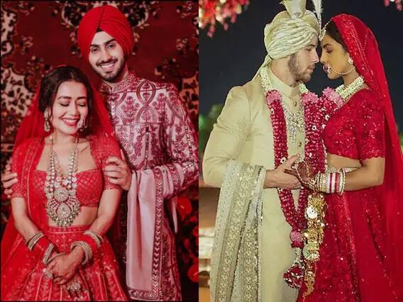 नेहाने प्रत्येक विधीला स्पेशल बनविण्यासाठी खास पोशाखांची निवड केली होती. यामध्ये ती खरोखर राजकन्या दिसत होती तर वर रोहनप्रीत राजकुमारासारखा शोभून दिसत होता. यात जाणवणारी गोष्ट म्हणजे नेहाची स्टाईल अनुष्का शर्मा आणि प्रियांका चोप्राच्या लग्नाच्या लूक प्रमाणे दिसत होती. (Photo Credit - Social Media)