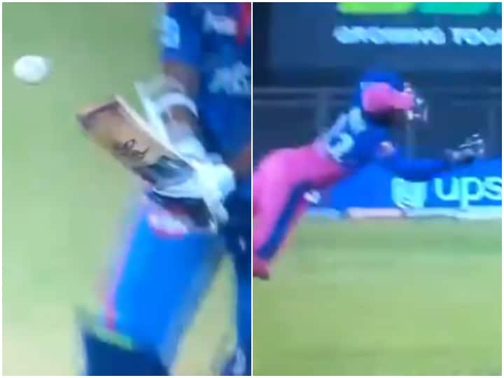 IPL 2021 Sanju Samson Catch Video Rajasthan Royals Sanju Samson Dismiss Shikhar Dhawan In RR vs DC IPL 14 Match Watch: Sanju Samson Takes A Brilliant One-Handed Diving Catch To Dismiss Shikhar Dhawan
