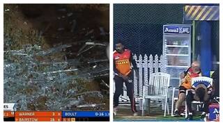 MI vs SRH: Bairstow's Massive Six Breaks Glass Of A Fridge; Stuns The Fans [WATCH]