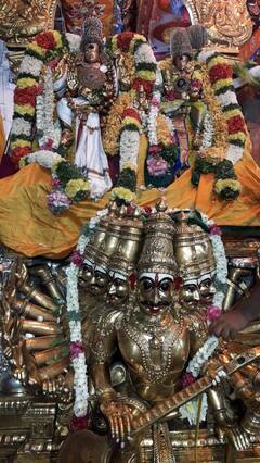 மதுரை மீனாட்சி சுந்தரேஸ்வரர் சித்திரை திருவிழா 3ம் நாள் மாலை: சுவாமி கயிலாய வாகனம், அம்பாள் காமதேனு வாகனம்