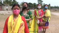 Famous actress of Rajvanshi community Binota Barman reaches to vote in traditional attire