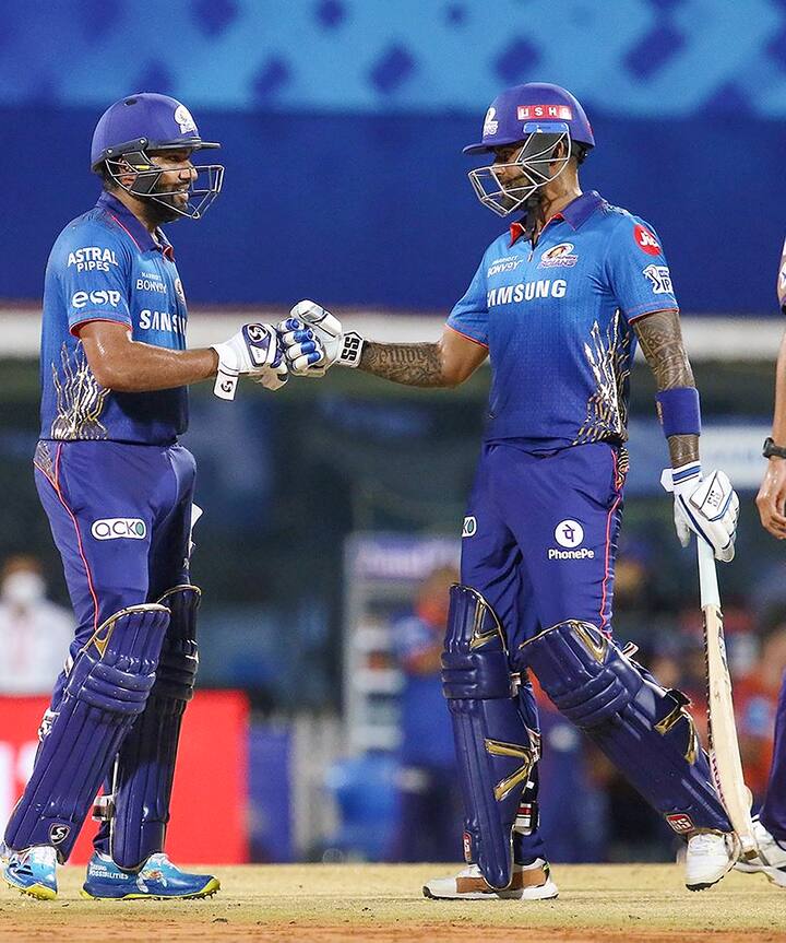 Before this match, Rohit Sharma had hit 215 sixes.  Dhoni has so far hit 216 sixes in IPL history.  Rohit has now reached number three in the overall list of most sixes hit by any batsman in IPL.  Punjab Kings' Chris Gayle   (351) currently holds the record for hitting most sixes in the IPL.  AB de Villiers has hit 237 sixes. RCB skipper Virat Kohli is at number five in this list with 201 sixes. (Photo Courtesy: PTI)