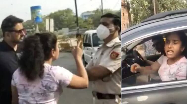 War on masks: Husband and wife clash with police, video goes viral on social media ਮਾਸਕ 'ਤੇ ਜੰਗ: ਪੁਲਿਸ ਨਾਲ ਭਿੜ ਗਏ ਪਤੀ-ਪਤਨੀ, ਸੋਸ਼ਲ ਮੀਡੀਆ 'ਤੇ ਵੀਡੀਓ ਵਾਇਰਲ