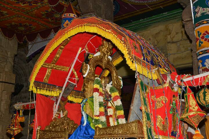 அம்பாள் அமர அசைந்து வரும் பல்லக்கு