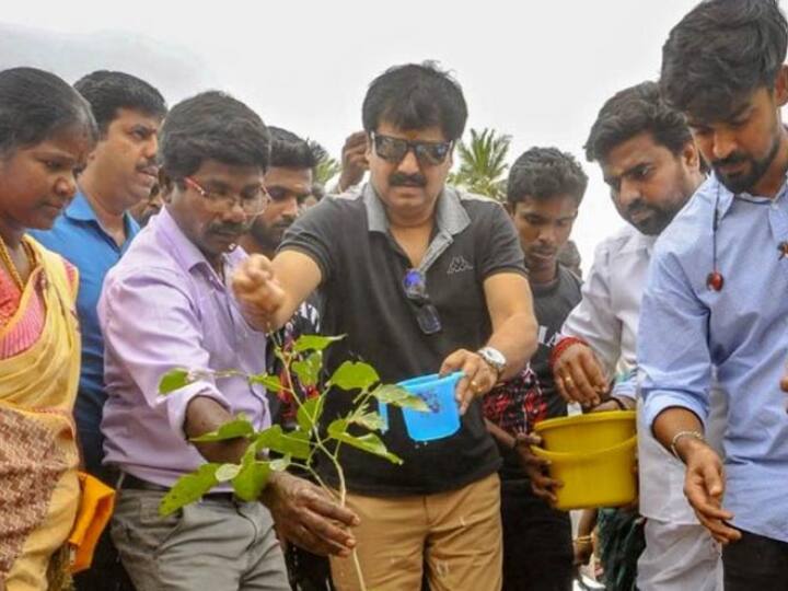 File Image of Actor Vivek Planting Saplings