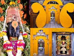 PHOTO : सुंदर ते ध्यान उभे विटेवरी... विठुरायाच्या गाभाऱ्यात फळा-फुलांचा बहर, रामनवमीनिमित्त आकर्षक सजावट