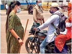 कर्तव्यपालन की मिसालः प्रेगनेंट महिला DSP लाठी लेकर ड्यूटी पर तैनात, करा रहीं कोरोना गाइडलाइंस का पालन