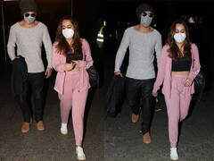 Bhediya की शूटिंग खत्म कर वापस लौटे Varun Dhawan, पत्नी Natasha Dalal के साथ एयरपोर्ट पर हुए स्पॉट