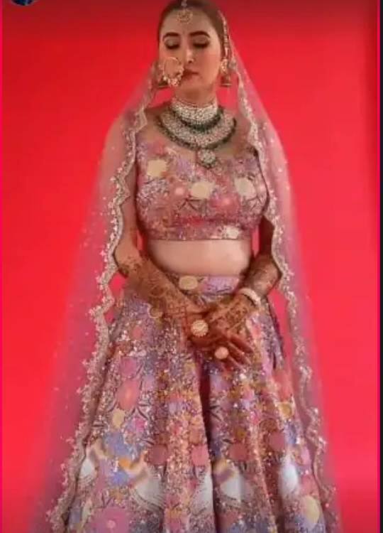 ज्वाला गुलाबी रंग के लहंगे चोली के साथ हेवी ज्वैलरी कैरी करते हुए दिखाई दीं. ये उनपर काफी जंच भी रही हैं.