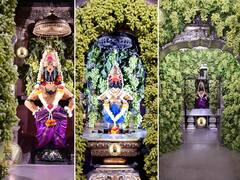 PHOTO : अवघा रंग एक झाला... विठुमाऊलीच्या गाभाऱ्यात द्रांक्षांची आरास