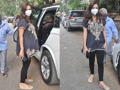 अनुष्का - करीना के बाद चर्चाओं में है Dia Mirza का प्रेग्नेंसी लुक, ब्लैक पैंट और लूज़ शॉर्ट कुर्ती में क्लिनिक के बाहर स्पॉट हुईं अभिनेत्री