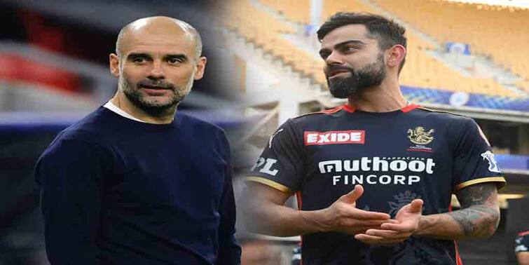 Virat Kohli replied to the Tweet by Pep Guardiola after receiving RCB jersey Kohli on Twitter: কিংবদন্তি গুয়ার্দিওলাকে ক্রিকেট শেখাবেন কোহলি!