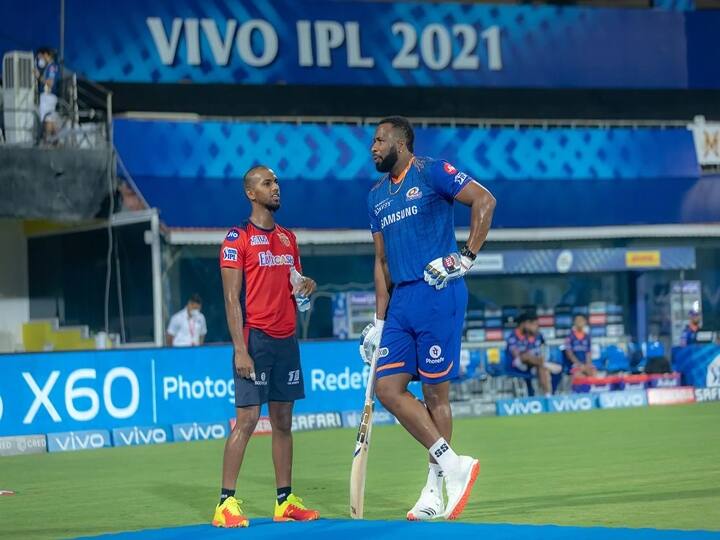 பயிற்சியின்போது நிகோலஸ் பூரன்- பொல்லார்ட்