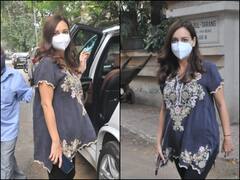 PICS: Soon-To-Be Mommy Dia Mirza Flaunts Her Baby Bump As She Gets Snapped Outside Clinic