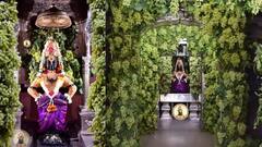 Pandharpur : कामदा एकादशीनिमित्त पंढरपूरचं विठ्ठल मंदिर सजलं, हिरव्यागार द्राक्षांची आकर्षक सजावट