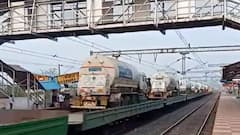 Oxygen express with 30,000 litres oxygen chugs into Lucknow